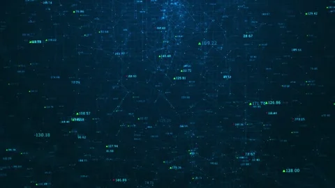 Digital Plexus Grid Displaying Binary Coding Data Stock Footage 315417602