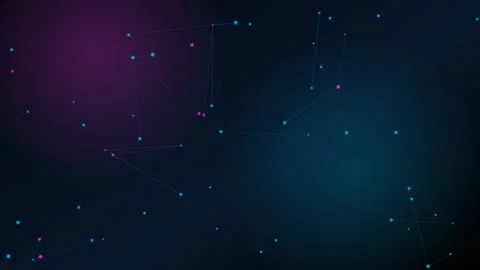 Digital plexus network connection. Abstract data flow lines in cyberspace. Stock Footage 340373025