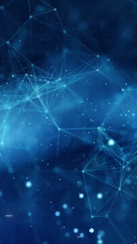 Digital Plexus Network Glitch Connections, Vertical Video Stock Footage 297810151