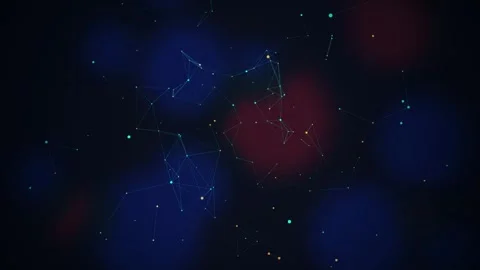 Digital plexus network nodes seamless loop motion background Stock Footage 344799367