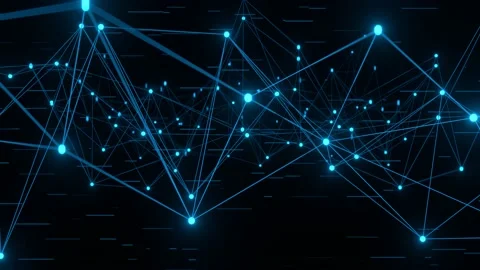 Digital Plexus Network Technology Connection Loop 4K Vídeos de archivo 161694857