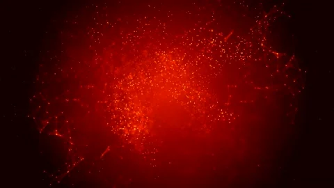 Digital plexus or network of glowing lines and dots. Stock Footage 114748014