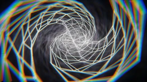 Digital plexus wave triangulation shapes, Futuristic technology neural networks Stock Footage 277476771