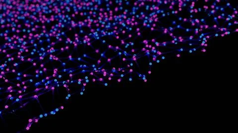 Digital plexus wave triangulation shapes, Abstract Polygon background computer n Stock Photos