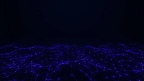 Digital plexus waves with a slight movement triangles lines and points Stock Footage 337279141