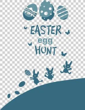 Digital png blue text of easter on transparent background Illustrazione stock