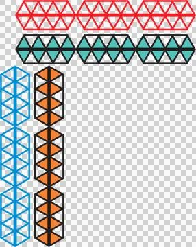 Digital png illustration of abstract triangular shapes on transparent background Stock Illustration