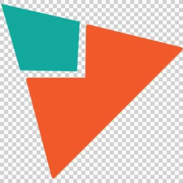 Digital png illustration of abstract triangular shape on transparent background Stock Illustration