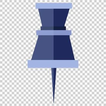 Digital png illustration of angular blue map pin on transparent background Stock Illustration