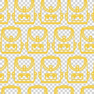 Digital png illustration of backpack pattern on transparent background Illustrazione stock