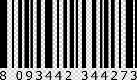 Digital png illustration of bar code on transparent background Stock Illustration