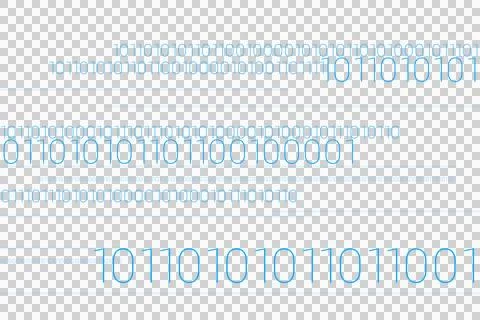 Digital png illustration of binary language on transparent background 库存插图