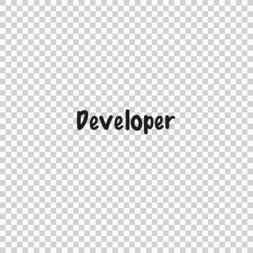 Digital png illustration of black developer text on transparent background イラスト素材