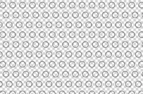 Digital png illustration of black pattern of repeated circles on transparent Stock Photos