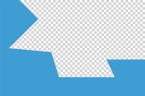 Digital png illustration of blue angular shape with copy space on transparent Stock Illustration