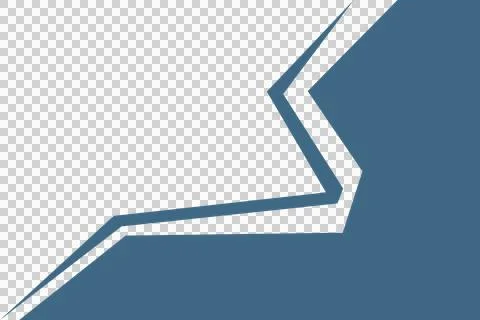 Digital png illustration of blue angular shape with copy space on transparent Stock Illustration