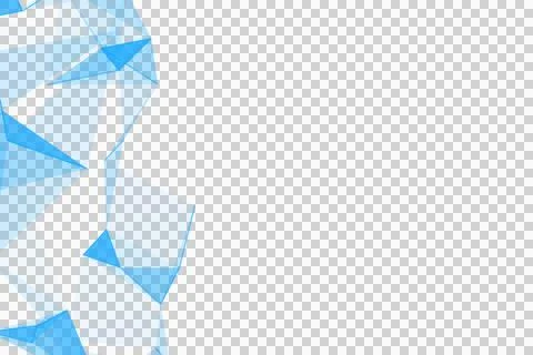 Digital png illustration of blue angular shapes with copy space on transparent Stock Illustration