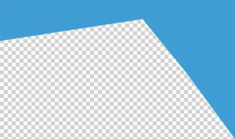 Digital png illustration of blue angular shape with copy space on transparent Stock Illustration