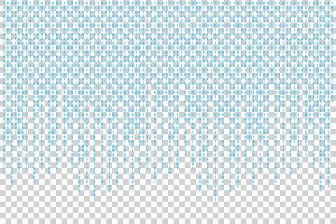 Digital png illustration of blue binary coding on transparent background Illustrazione stock
