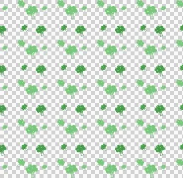 Digital png illustration of broccoli pattern on transparent background イラスト素材
