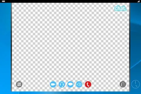 Digital png illustration of chat interface on transparent background Stock Illustration
