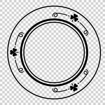 Digital png illustration of circles with pattern on transparent background 스톡 일러스트