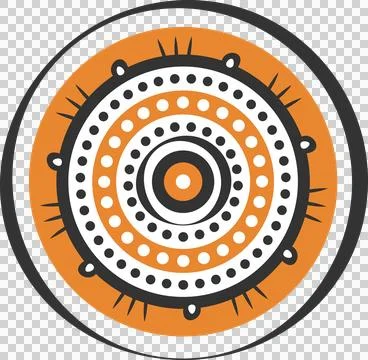 Digital png illustration of circles with pattern on transparent background Stockillustratie