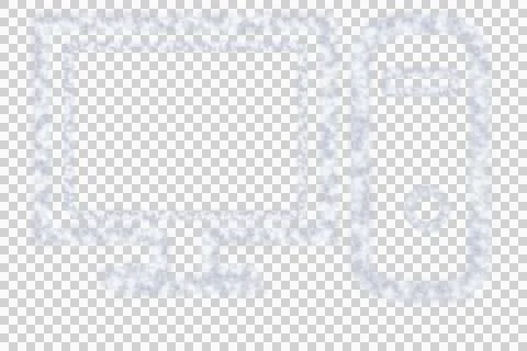 Digital png illustration of cloud computer on transparent background Stock Illustration