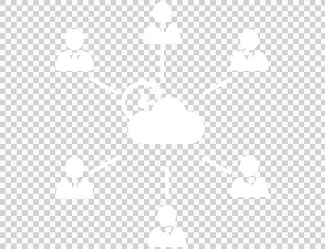 Digital png illustration of cloud computing on transparent background 스톡 일러스트