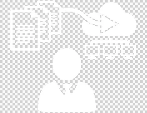 Digital png illustration of cloud computing on transparent background Illustrazione stock