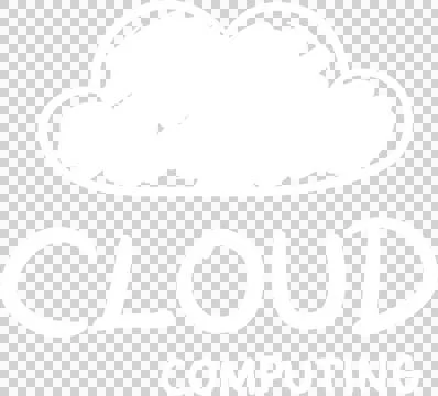 Digital png illustration of cloud computing text, white cloud, copy space on Stockillustratie