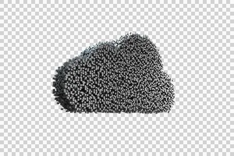 Digital png illustration of cloud symbol on transparent background Stock Illustration