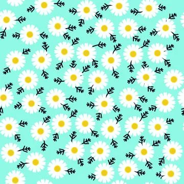 Digital png illustration of colourful pattern of repeated flowers on transparent Stock Illustration