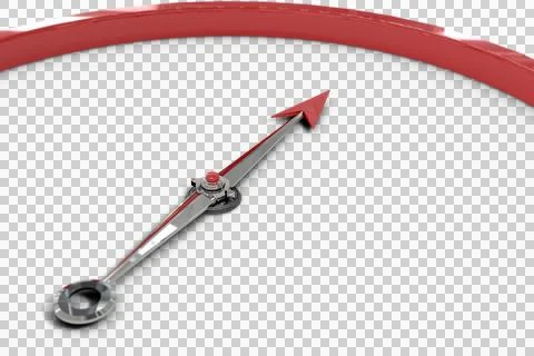 Digital png illustration of compass pointer on transparent background Illustrazione stock
