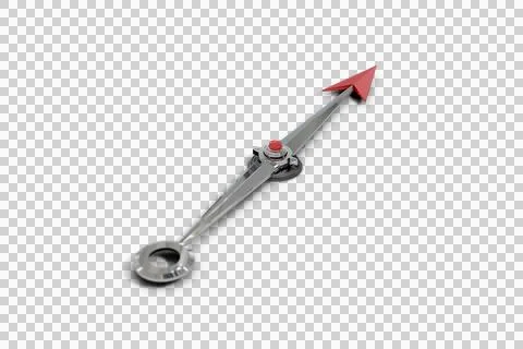 Digital png illustration of compass pointer on transparent background Stock Illustration