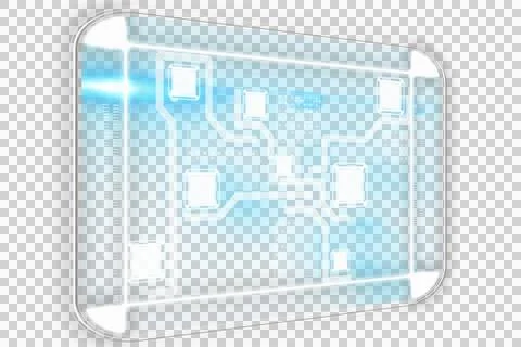 Digital png illustration of computer microchips on transparent background Stockillustratie