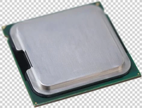 Digital png illustration of computer processor on transparent background 스톡 일러스트