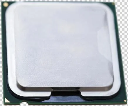 Digital png illustration of computer processor on transparent background Illustrazione stock