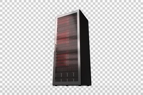 Digital png illustration of computer server on transparent background Stock-Illustration