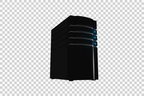 Digital png illustration of computer server on transparent background Stock-Illustration