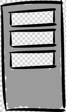 Digital png illustration of computer server on transparent background Stock Illustration