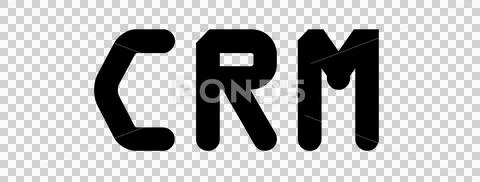 Digital png illustration of crm text on transparent background ...