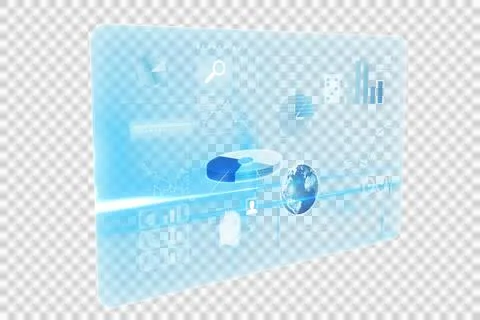 Digital png illustration of data processing on transparent background Stock Illustration