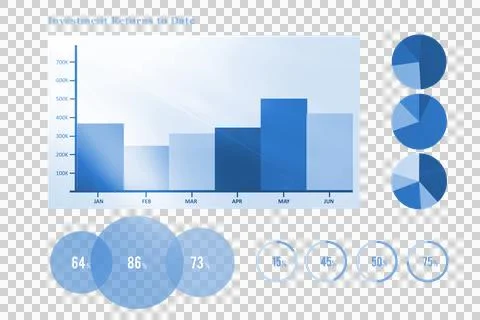Digital png illustration of data processing and diagrams on transparent Stock Illustration