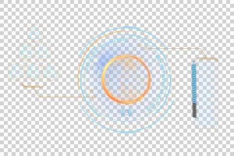 Digital png illustration of data processing with shapes and icons on transparent Illustrazione stock