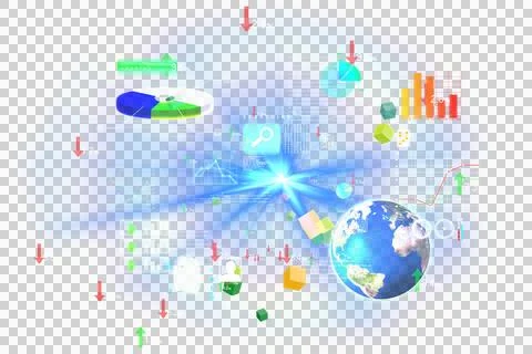 Digital png illustration of data processing on transparent background Stock Illustration