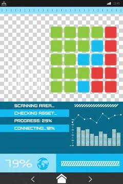 Digital png illustration of data processing on transparent background Illustrazione stock