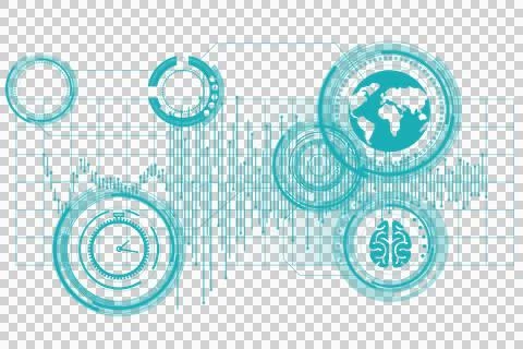 Digital png illustration of data processing on transparent background イラスト素材