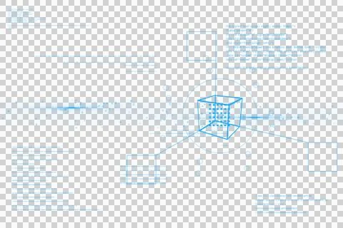 Digital png illustration of data processing with conncetions on transparent Stock Illustration