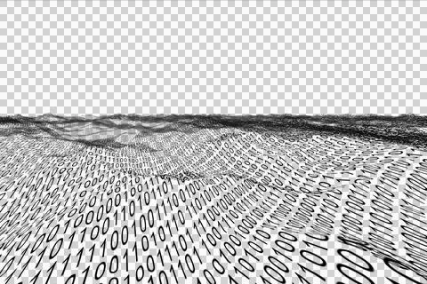 Digital png illustration of data processing on transparent background Stock Illustration